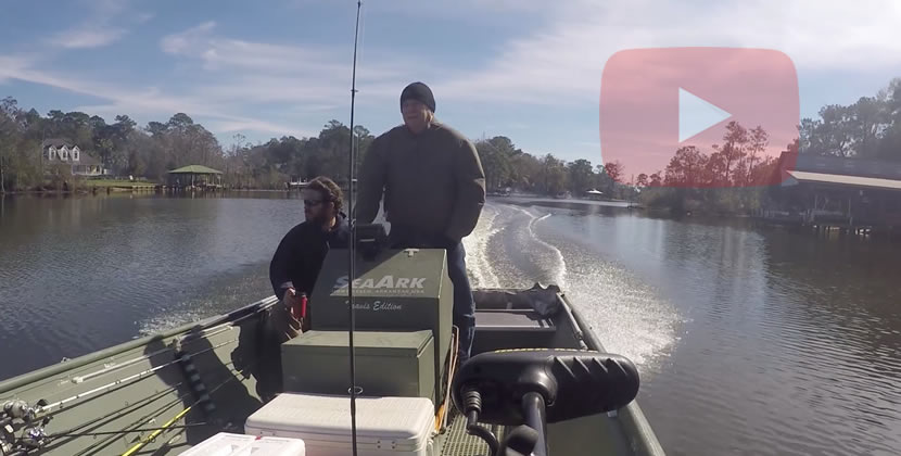 Dog River Fishing Video - Mobile, AL - Largemouth Bass - February 4th, 2017