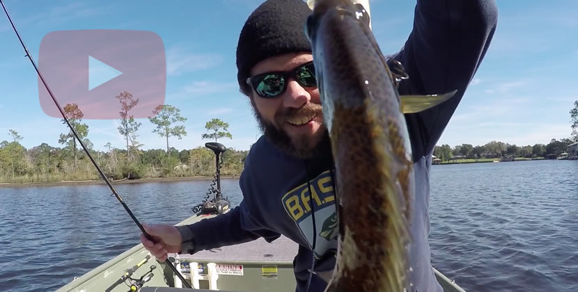 Fowl River Fishing Video - Mobile, AL - Redfish, Largemouth Bass - November 10th, 2018