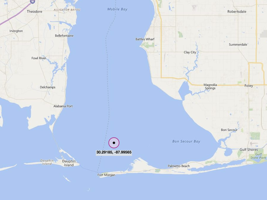 ExxonMobil Platform 63AB Reef - Platform reef in Mobile Bay located at the South end of the bay.