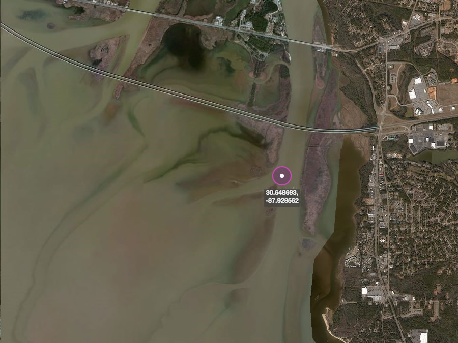 North Pass - North pass is located at the mouth of the Blakeley river, south of I-10 in the top northeastern corner of Mobile Bay. Specifically, it is a large channel running off the west side of the Blakeley. This is a great area for redfish and speckled trout in the fall and early winter months. Live shrimp under popping cork, grubs/gulp fished near the bottom, or hard-bait shad imitators (crankbaits or minnowbaits) should all do well. NOTE: this place tends to muddy up after bad rain events.