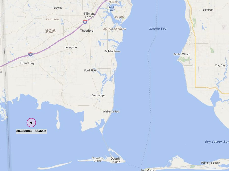 Shrimpboat Reef - Mississippi Sound fishing reef fishing spot.